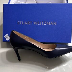 Stuart Weitzman 8.5 B pumps never worn, navy blue smooth calf, reg $495 sale$275